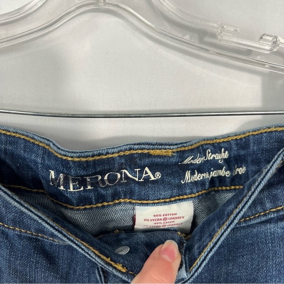 Merona Target Women’s Modern Straight Medium Wash Stretch Denim Jeans Size 18 - Picture 6 of 6